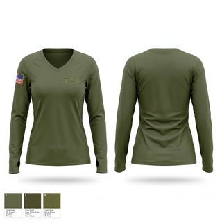 Womens Long Sleeve Vneck Shirt, Test, Police, Teamtime, Team time, sublimation, custom sports apparel, team uniforms, spirit wear, spiritwear, sports uniforms, custom shirts, team store, custom team store, fundraiser sports, apparel fundraiser