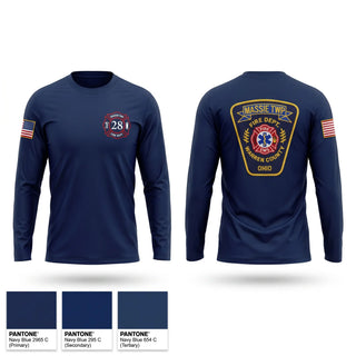 Long Sleeve Performance Shirt, Massie Township Fire Department, Fire Department, Teamtime, Team time, sublimation, custom sports apparel, team uniforms, spirit wear, spiritwear, sports uniforms, custom shirts, team store, custom team store, fundraiser sports, apparel fundraiser