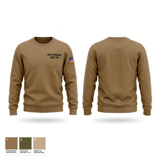 Crew Neck Sweatshirt, USS MISSOURI (SSN 780), Navy, Teamtime, Team time, sublimation, custom sports apparel, team uniforms, spirit wear, spiritwear, sports uniforms, custom shirts, team store, custom team store, fundraiser sports, apparel fundraiser