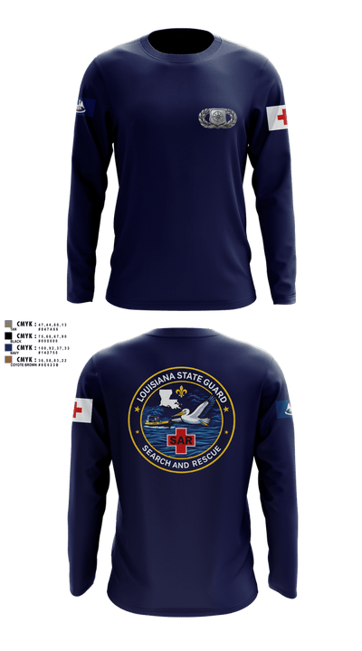 Louisiana State Guard 59908555 Long Sleeve Performance Shirt 9