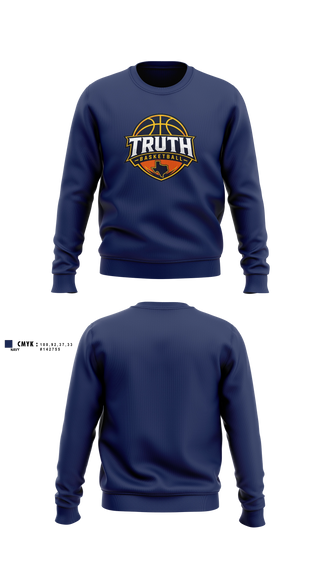 Crew Neck Sweatshirt, Truth Basketball, Women's Basketball, Teamtime, Team time, sublimation, custom sports apparel, team uniforms, spirit wear, spiritwear, sports uniforms, custom shirts, team store, custom team store, fundraiser sports, apparel fundraiser