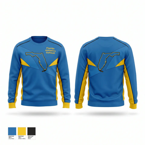 Crew Neck Sweatshirt, Florida Athletics Softball, Softball, Teamtime, Team time, sublimation, custom sports apparel, team uniforms, spirit wear, spiritwear, sports uniforms, custom shirts, team store, custom team store, fundraiser sports, apparel fundraiser