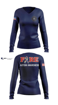 Maplewood Fire department 57419870 Women's Long Sleeve V-neck Shirt - 37