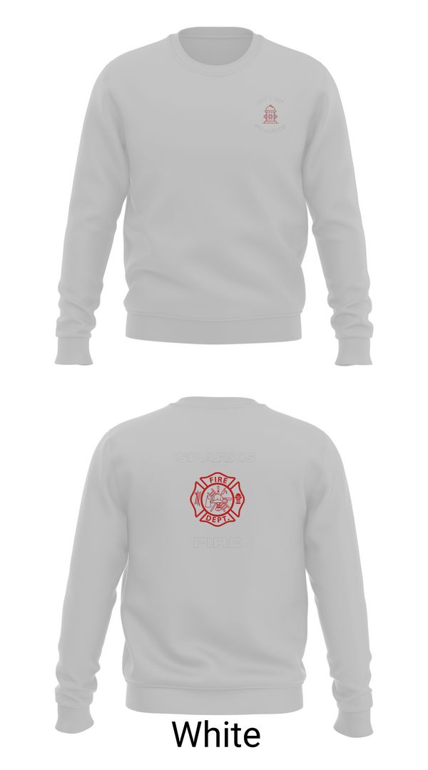 Crew Neck Sweatshirt, Sparks Fire Department, Fire Department, Teamtime, Team time, sublimation, custom sports apparel, team uniforms, spirit wear, spiritwear, sports uniforms, custom shirts, team store, custom team store, fundraiser sports, apparel fundraiser