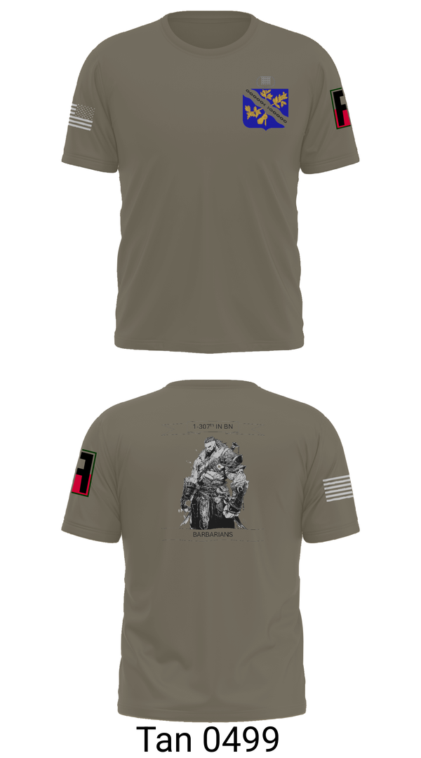 Old School Cotton Feel Shirt, 1-306th IN BN, , Teamtime, Team time, sublimation, custom sports apparel, team uniforms, spirit wear, spiritwear, sports uniforms, custom shirts, team store, custom team store, fundraiser sports, apparel fundraiser