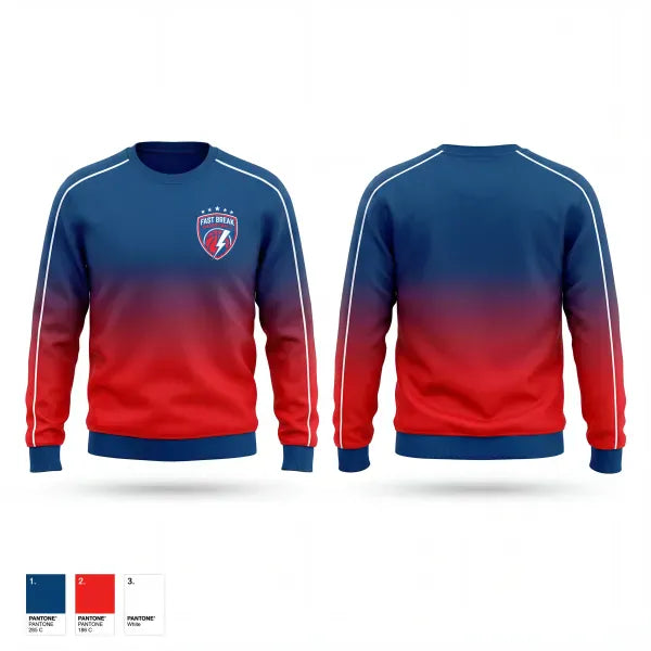 Crew Neck Sweatshirt, Fast Break Basketball, Men's Basketball, Teamtime, Team time, sublimation, custom sports apparel, team uniforms, spirit wear, spiritwear, sports uniforms, custom shirts, team store, custom team store, fundraiser sports, apparel fundraiser