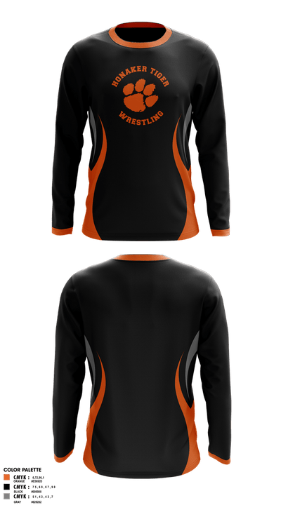 Honaker Tigers 66302356 Long Sleeve Performance Shirt 2