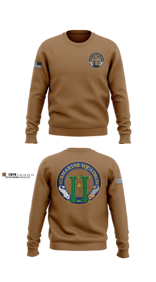 Crew Neck Sweatshirt, COMSUBRON TWO, Navy, Teamtime, Team time, sublimation, custom sports apparel, team uniforms, spirit wear, spiritwear, sports uniforms, custom shirts, team store, custom team store, fundraiser sports, apparel fundraiser