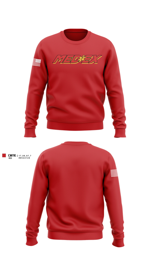 Crew Neck Sweatshirt, MedEx EMS, EMS/EMT, Teamtime, Team time, sublimation, custom sports apparel, team uniforms, spirit wear, spiritwear, sports uniforms, custom shirts, team store, custom team store, fundraiser sports, apparel fundraiser