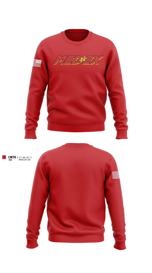 Crew Neck Sweatshirt, MedEx EMS, EMS/EMT, Teamtime, Team time, sublimation, custom sports apparel, team uniforms, spirit wear, spiritwear, sports uniforms, custom shirts, team store, custom team store, fundraiser sports, apparel fundraiser