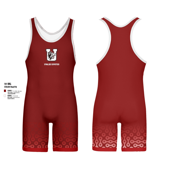 Wrestling Singlet, Uvalde Coyotes, Wrestling, Teamtime, Team time, sublimation, custom sports apparel, team uniforms, spirit wear, spiritwear, sports uniforms, custom shirts, team store, custom team store, fundraiser sports, apparel fundraiser