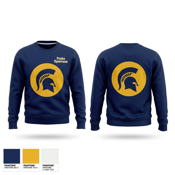 Crew Neck Sweatshirt, Forks Spartans, Baseball, Teamtime, Team time, sublimation, custom sports apparel, team uniforms, spirit wear, spiritwear, sports uniforms, custom shirts, team store, custom team store, fundraiser sports, apparel fundraiser