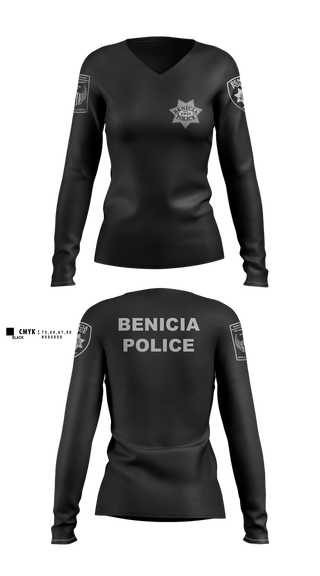 Womens Long Sleeve Vneck Shirt, Bpd mff, , Teamtime, Team time, sublimation, custom sports apparel, team uniforms, spirit wear, spiritwear, sports uniforms, custom shirts, team store, custom team store, fundraiser sports, apparel fundraiser