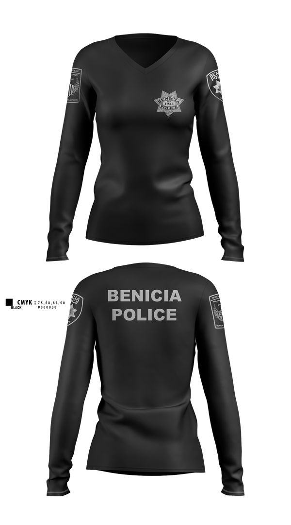 Womens Long Sleeve Vneck Shirt, Bpd mff, , Teamtime, Team time, sublimation, custom sports apparel, team uniforms, spirit wear, spiritwear, sports uniforms, custom shirts, team store, custom team store, fundraiser sports, apparel fundraiser