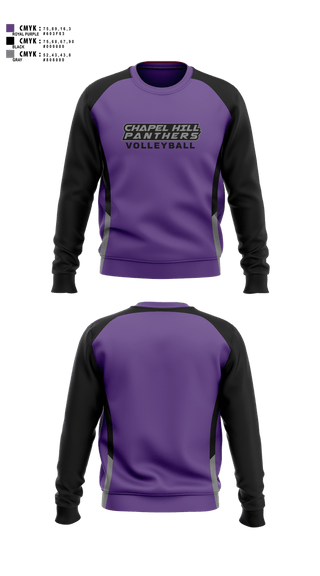 Crew Neck Sweatshirt, Chapel Hill Panthers, Women's Volleyball, Teamtime, Team time, sublimation, custom sports apparel, team uniforms, spirit wear, spiritwear, sports uniforms, custom shirts, team store, custom team store, fundraiser sports, apparel fundraiser