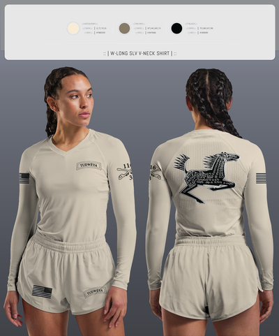 DET 1 HHC 3-116 CAV 15242630 Women's Long Sleeve V-neck Shirt - 1