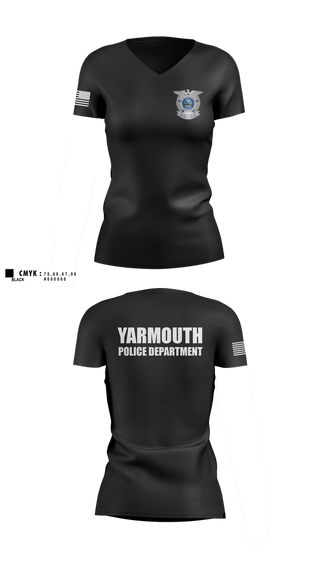 Womens Short Sleeve Vneck Shirt, YARMOUTH POLICE DEPARTMENT, Police, Teamtime, Team time, sublimation, custom sports apparel, team uniforms, spirit wear, spiritwear, sports uniforms, custom shirts, team store, custom team store, fundraiser sports, apparel fundraiser