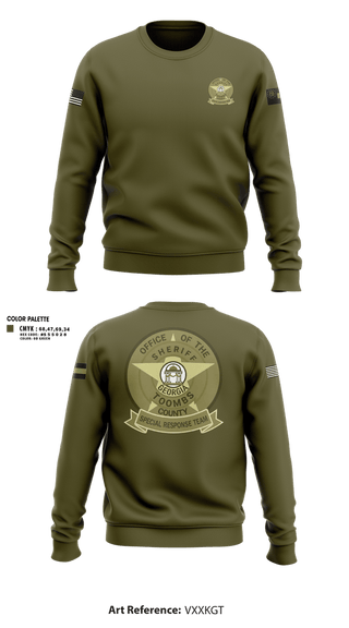 Crew Neck Sweatshirt, TCSO, Police, Teamtime, Team time, sublimation, custom sports apparel, team uniforms, spirit wear, spiritwear, sports uniforms, custom shirts, team store, custom team store, fundraiser sports, apparel fundraiser