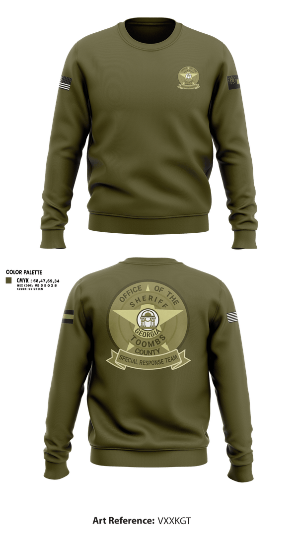 Crew Neck Sweatshirt, TCSO, Police, Teamtime, Team time, sublimation, custom sports apparel, team uniforms, spirit wear, spiritwear, sports uniforms, custom shirts, team store, custom team store, fundraiser sports, apparel fundraiser