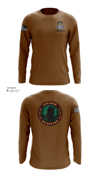 Long Sleeve Performance Shirt, 24th MDSB, Army, Teamtime, Team time, sublimation, custom sports apparel, team uniforms, spirit wear, spiritwear, sports uniforms, custom shirts, team store, custom team store, fundraiser sports, apparel fundraiser