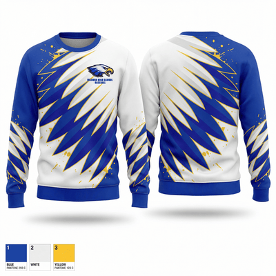 Milburn High School Baseball 57709896 Crew Neck Sweatshirt - 1