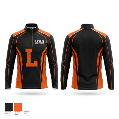 Leslie Blackhawks Quarter Zip Jacket - 1