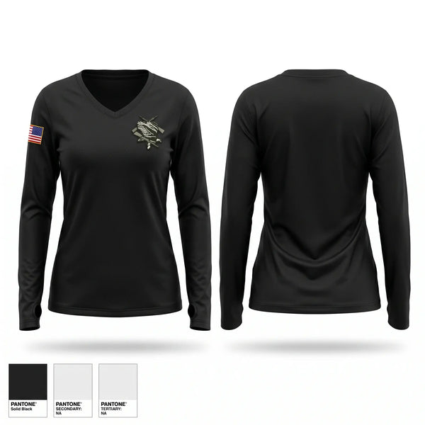 Womens Long Sleeve Vneck Shirt, ROANOKE SRT, Police, Teamtime, Team time, sublimation, custom sports apparel, team uniforms, spirit wear, spiritwear, sports uniforms, custom shirts, team store, custom team store, fundraiser sports, apparel fundraiser