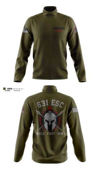 Fleece Jacket, 631st ESC, Army, Teamtime, Team time, sublimation, custom sports apparel, team uniforms, spirit wear, spiritwear, sports uniforms, custom shirts, team store, custom team store, fundraiser sports, apparel fundraiser