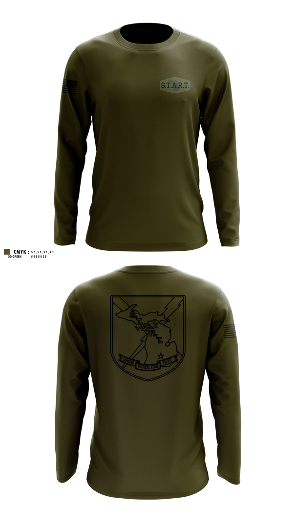 Long Sleeve Performance Shirt, S.T.A.R.T, Police, Teamtime, Team time, sublimation, custom sports apparel, team uniforms, spirit wear, spiritwear, sports uniforms, custom shirts, team store, custom team store, fundraiser sports, apparel fundraiser