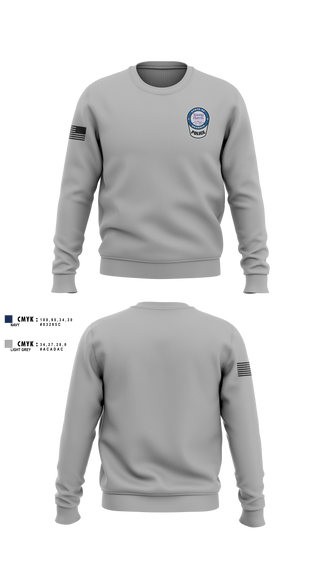 Crew Neck Sweatshirt, team name, Police, Teamtime, Team time, sublimation, custom sports apparel, team uniforms, spirit wear, spiritwear, sports uniforms, custom shirts, team store, custom team store, fundraiser sports, apparel fundraiser
