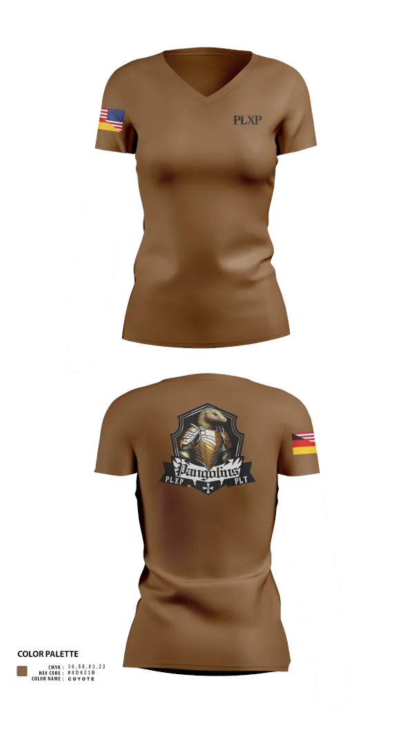 Womens Short Sleeve Vneck Shirt, PLXP PLT Pangolins, , Teamtime, Team time, sublimation, custom sports apparel, team uniforms, spirit wear, spiritwear, sports uniforms, custom shirts, team store, custom team store, fundraiser sports, apparel fundraiser