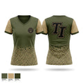 Texas Iron Baseball Women's Short Sleeve V-neck Shirt - 1