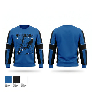 Crew Neck Sweatshirt, Port Chester, Swimming, Teamtime, Team time, sublimation, custom sports apparel, team uniforms, spirit wear, spiritwear, sports uniforms, custom shirts, team store, custom team store, fundraiser sports, apparel fundraiser