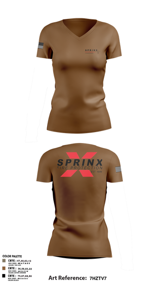 Womens Short Sleeve Vneck Shirt, SPRINX FIRE PROTECTION, , Teamtime, Team time, sublimation, custom sports apparel, team uniforms, spirit wear, spiritwear, sports uniforms, custom shirts, team store, custom team store, fundraiser sports, apparel fundraiser