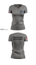 Madison Fire Department Women's Short Sleeve V-neck Shirt - 11