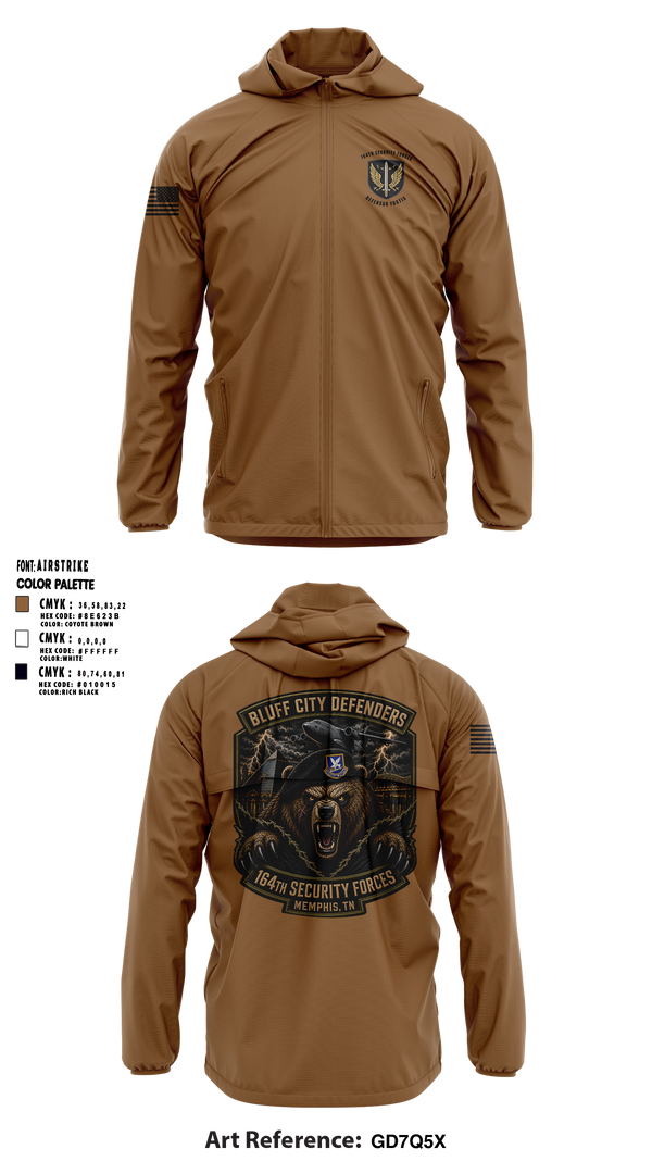Windbreaker, 164th security forces, Air Force, Teamtime, Team time, sublimation, custom sports apparel, team uniforms, spirit wear, spiritwear, sports uniforms, custom shirts, team store, custom team store, fundraiser sports, apparel fundraiser