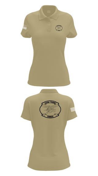 Womens Short Sleeve Performance Polo, SEAL team 3, Navy, Teamtime, Team time, sublimation, custom sports apparel, team uniforms, spirit wear, spiritwear, sports uniforms, custom shirts, team store, custom team store, fundraiser sports, apparel fundraiser