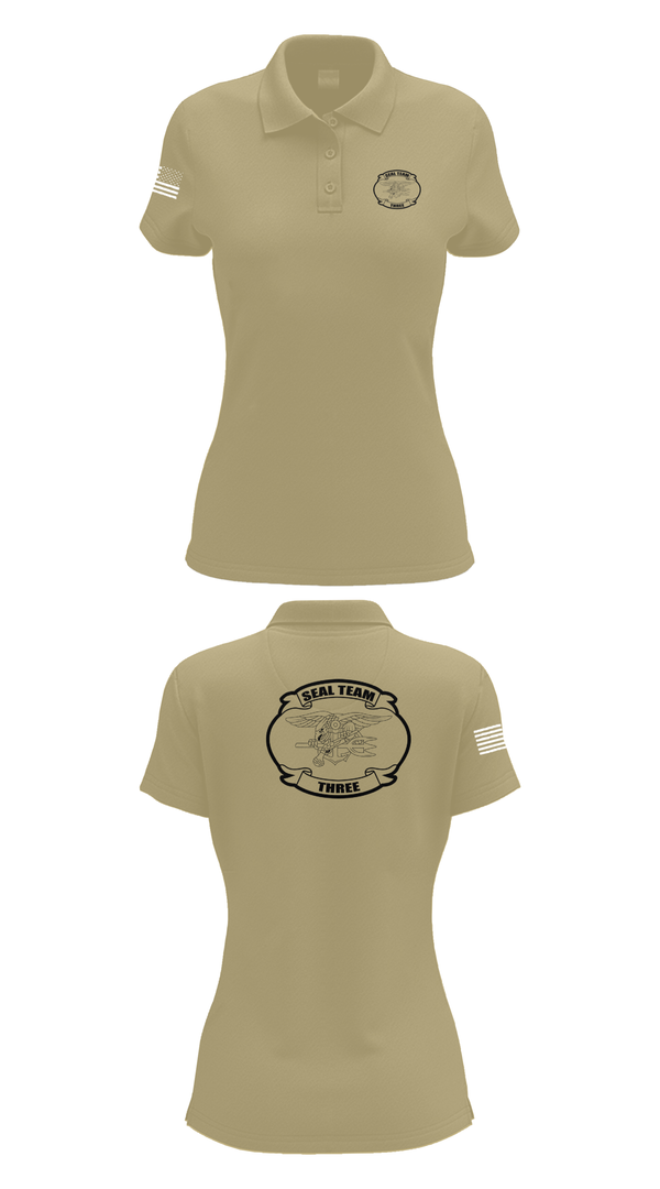 Womens Short Sleeve Performance Polo, SEAL team 3, Navy, Teamtime, Team time, sublimation, custom sports apparel, team uniforms, spirit wear, spiritwear, sports uniforms, custom shirts, team store, custom team store, fundraiser sports, apparel fundraiser