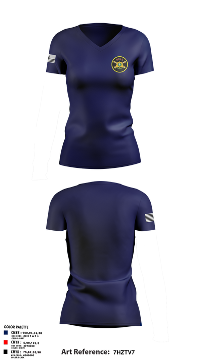 Fire’s Squadron 2nd SCR 49702477 Women's Short Sleeve V-neck Shirt - 1