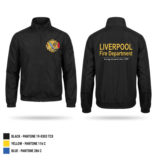 Windbreaker, LIVERPOOL, Fire Department, Teamtime, Team time, sublimation, custom sports apparel, team uniforms, spirit wear, spiritwear, sports uniforms, custom shirts, team store, custom team store, fundraiser sports, apparel fundraiser