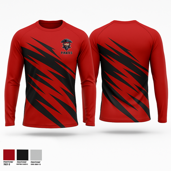 Long Sleeve Performance Shirt, Pitates, , Teamtime, Team time, sublimation, custom sports apparel, team uniforms, spirit wear, spiritwear, sports uniforms, custom shirts, team store, custom team store, fundraiser sports, apparel fundraiser