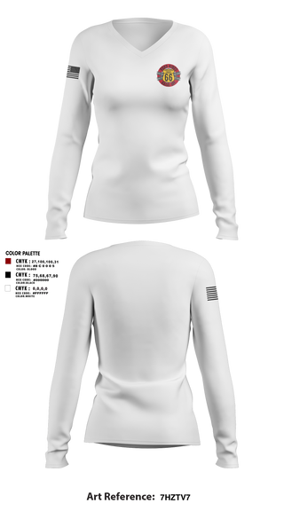 Women's Long Sleeve Vneck Shirt, 66 Transportation Company, , Teamtime, Team time, sublimation, custom sports apparel, team uniforms, spirit wear, spiritwear, sports uniforms, custom shirts, team store, custom team store, fundraiser sports, apparel fundraiser