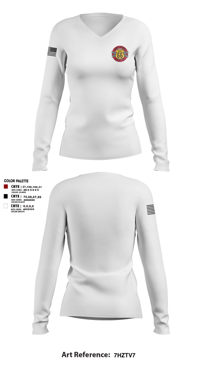 66 Transportation Company 52300431 Women's Long Sleeve V-neck Shirt - 2