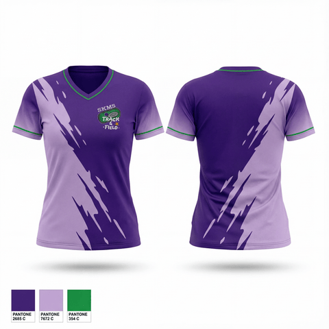 Womens Short Sleeve Vneck Shirt, Signal Knob Track & Field, Track & Field, Teamtime, Team time, sublimation, custom sports apparel, team uniforms, spirit wear, spiritwear, sports uniforms, custom shirts, team store, custom team store, fundraiser sports, apparel fundraiser
