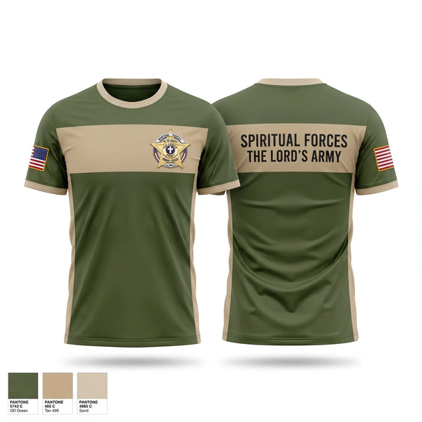 Short Sleeve Performance Shirt, Spiritual Forces The Lords Army, National Guard, Teamtime, Team time, sublimation, custom sports apparel, team uniforms, spirit wear, spiritwear, sports uniforms, custom shirts, team store, custom team store, fundraiser sports, apparel fundraiser