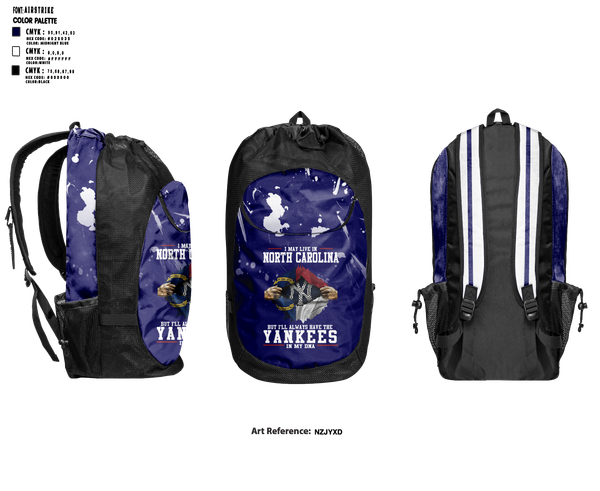 Gear Bag, New York Yankees, Baseball, Teamtime, Team time, sublimation, custom sports apparel, team uniforms, spirit wear, spiritwear, sports uniforms, custom shirts, team store, custom team store, fundraiser sports, apparel fundraiser