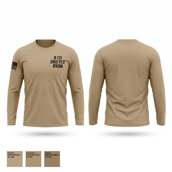 Long Sleeve Performance Shirt, B CO 2ND PLT RRBN, National Guard, Teamtime, Team time, sublimation, custom sports apparel, team uniforms, spirit wear, spiritwear, sports uniforms, custom shirts, team store, custom team store, fundraiser sports, apparel fundraiser