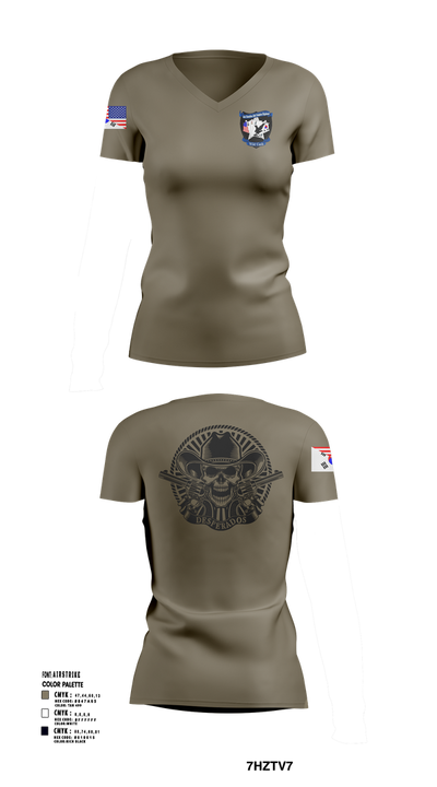 Desperados 24416506 Women's Short Sleeve V-neck Shirt - 102