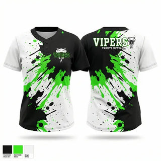 Two Button Softball Jersey, Havasu Vipers, Baseball, Teamtime, Team time, sublimation, custom sports apparel, team uniforms, spirit wear, spiritwear, sports uniforms, custom shirts, team store, custom team store, fundraiser sports, apparel fundraiser