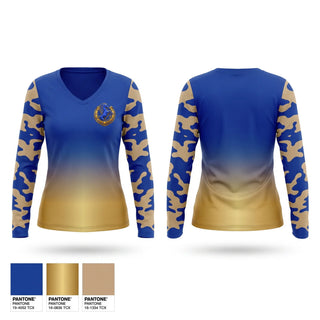 Womens Long Sleeve Vneck Shirt, United thoroughbreds, , Teamtime, Team time, sublimation, custom sports apparel, team uniforms, spirit wear, spiritwear, sports uniforms, custom shirts, team store, custom team store, fundraiser sports, apparel fundraiser